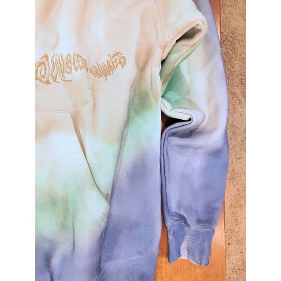 JUNGLES JUNGLES SPRAY DYED HOODIE BIRCH BLUE GREEN XL - Picture 10 of 15